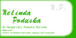 melinda poduska business card